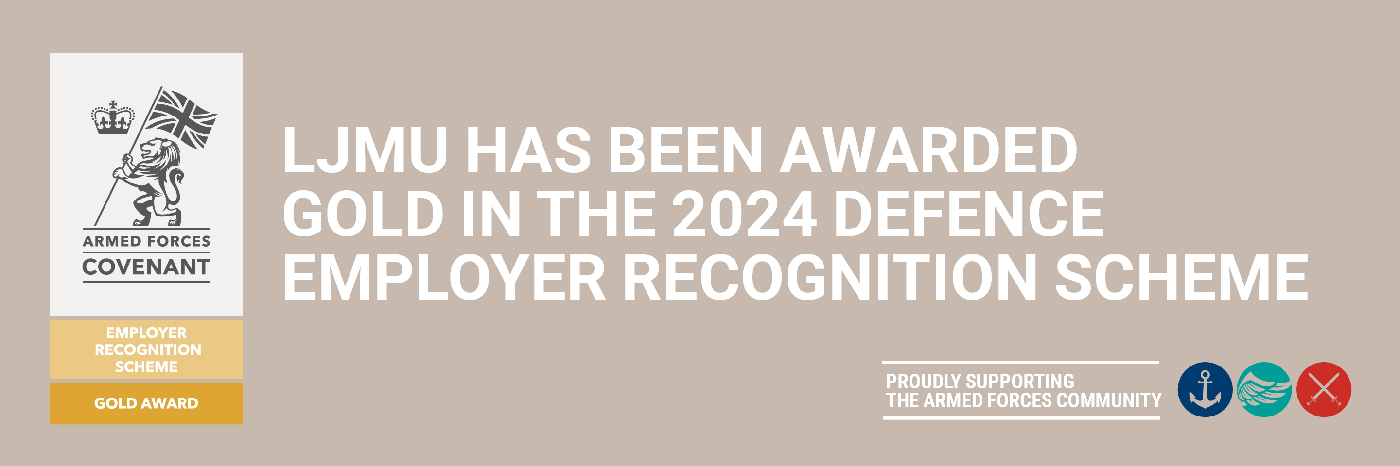 LJMU has been awarded gold in the 2024 Defence employer recognition scheme