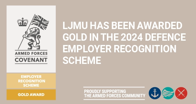 LJMU has been awarded gold in the 2024 Defence employer recognition scheme